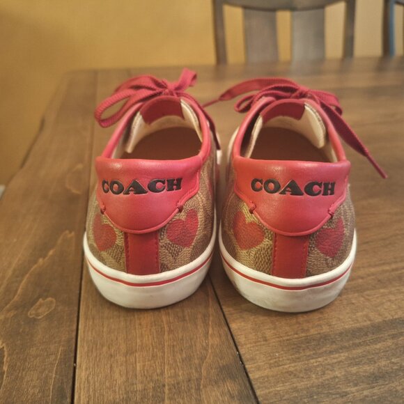Coach Sole Skate Sneaker with Heart Print - Picture 4 of 4